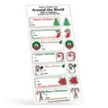 White Paper Christmas Holiday Sticker Sheet w/ 7 Labels & 7 Decorations